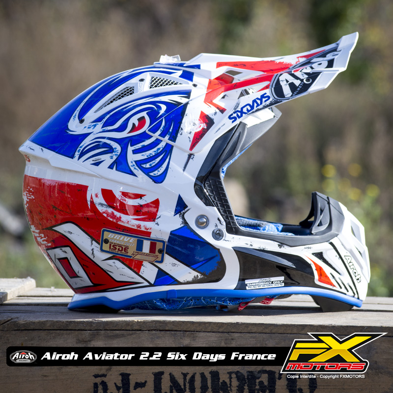 Casque Cross Airoh Aviator Six Days Fx Motors