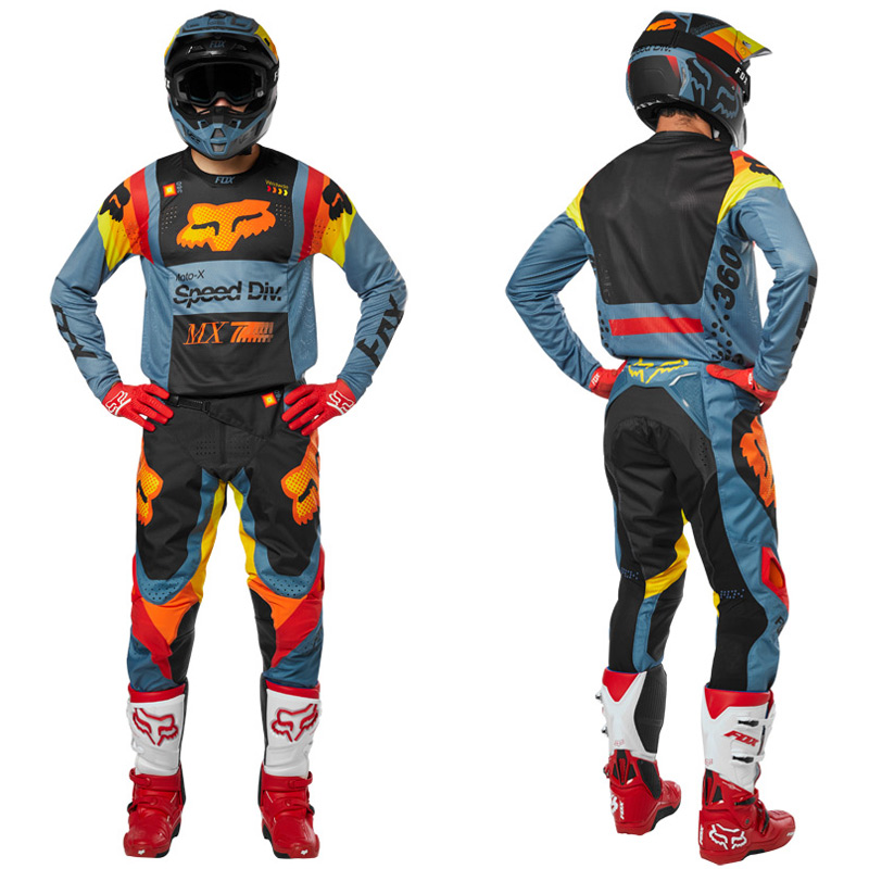 Tenue Cross Fox Racing Murc Bleu Noir Fx Motors