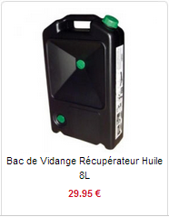 Bac de vidange