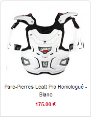 Pare-Pierres Leatt Pro Homologué - Blanc