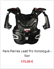 Pare-Pierres Leatt Pro Homologué - Noir