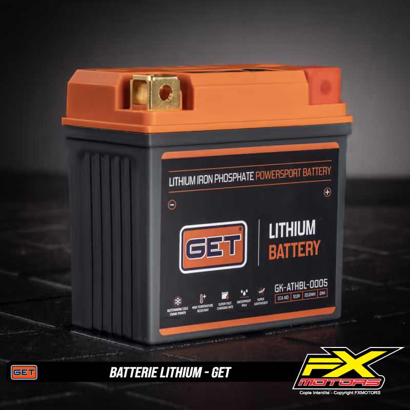 Batterie Lithium Fer Phosphate GET Motocross Enduro Pas Chere GK ATHBL 0005  