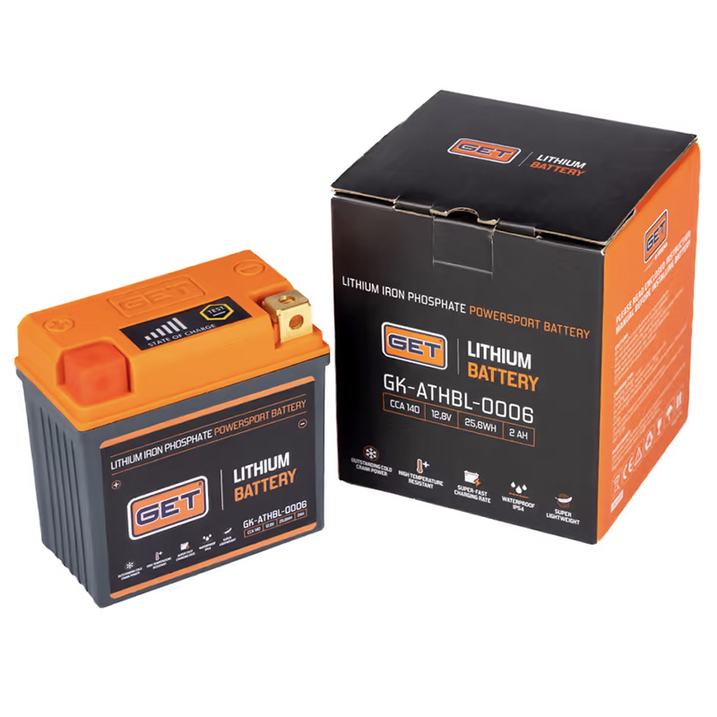 Batterie Lithium Fer Phosphate GET Motocross Enduro Pas Chere GK ATHBL 0006  