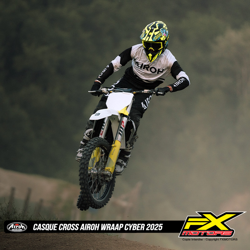 Casque Cross Airoh Wraap Cyber 2025 MX