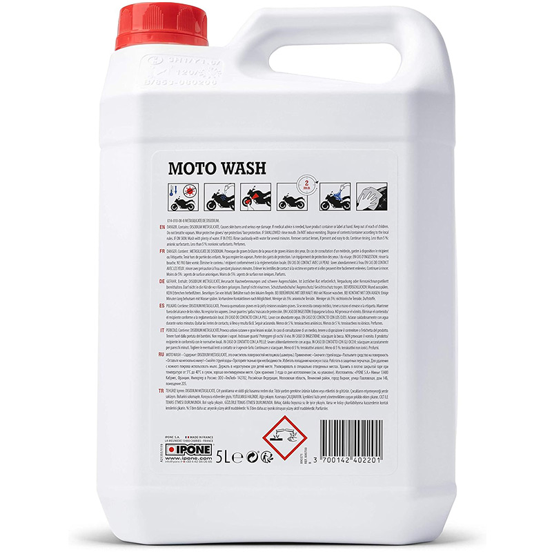 Nettoyant Motocross Enduro IPONE Moto WASH 5L Etiquette