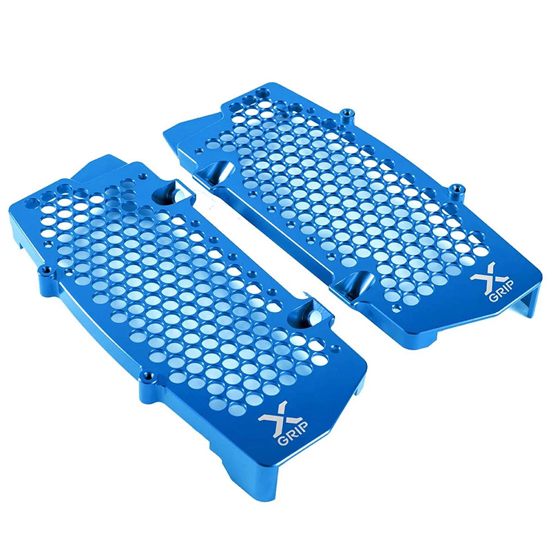 Protections de radiateurs X GRIP Motocross Enduro Anodise Couleur Bleu 