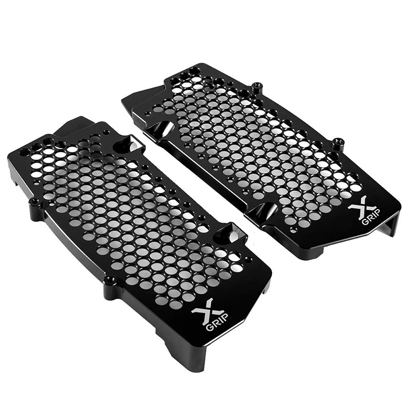 Protections de radiateurs X GRIP Motocross Enduro Anodise Couleur Noir 