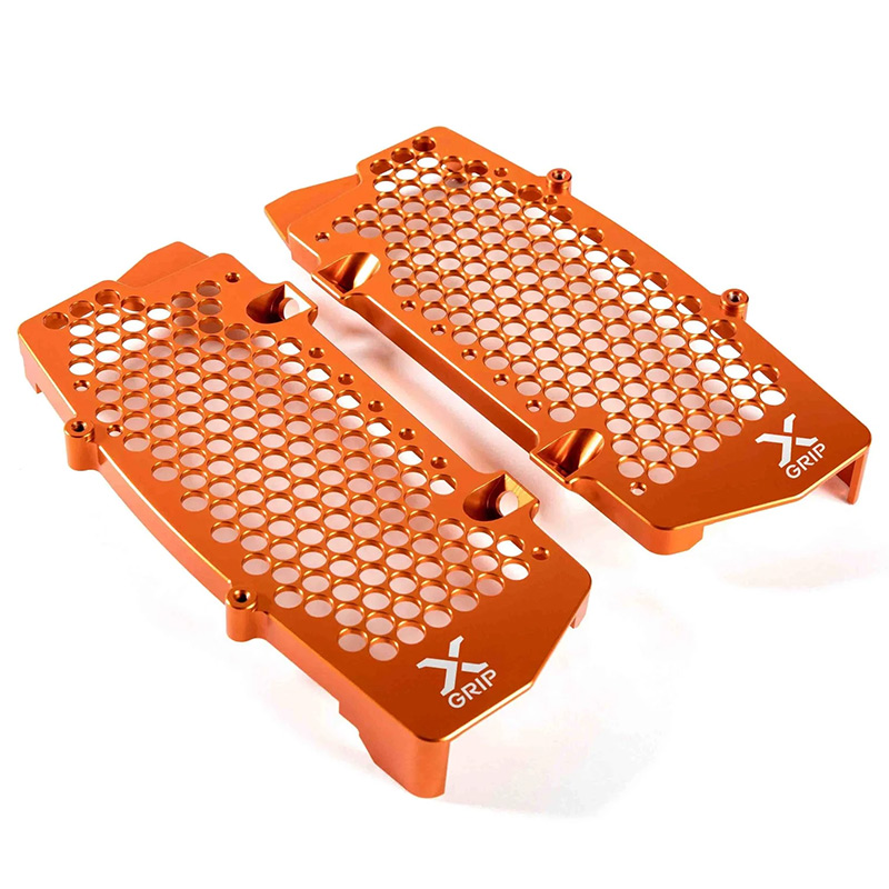 Protections de radiateurs X GRIP Motocross Enduro Anodise Couleur Orange 