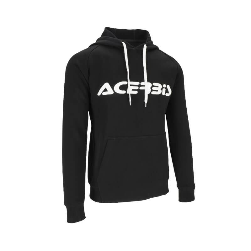 Sweat Capuche Acerbis Noir Blanc Poche