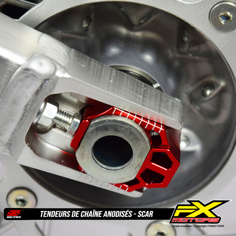 Tendeurs de Chaine Anodises Motocross Enduro Scar Racing 1 mx