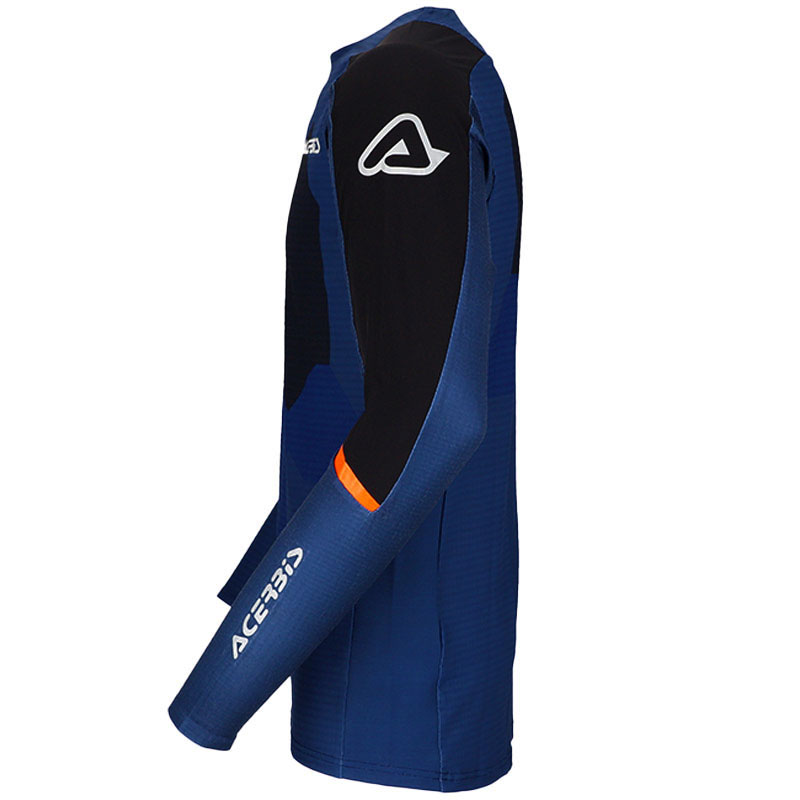 acerbis maillot x duro winter bleu orange cross enduro cross