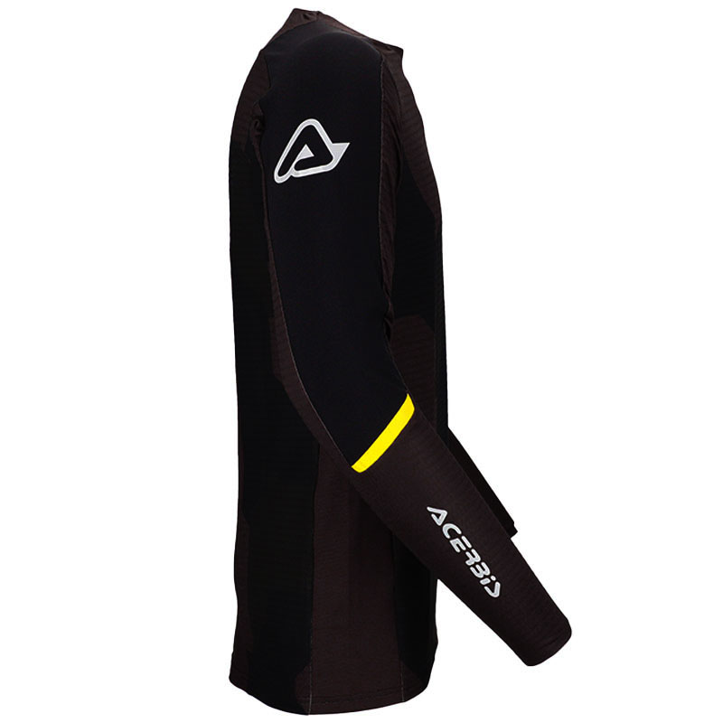 acerbis maillot x duro winter marron noir jaune logo motocross