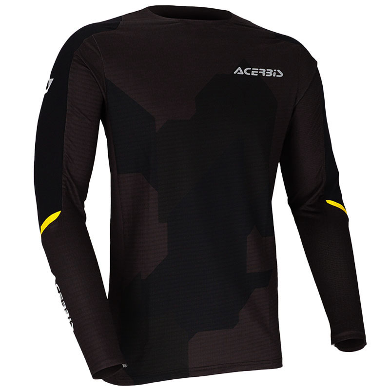 acerbis maillot x duro winter marron noir jaune motocross