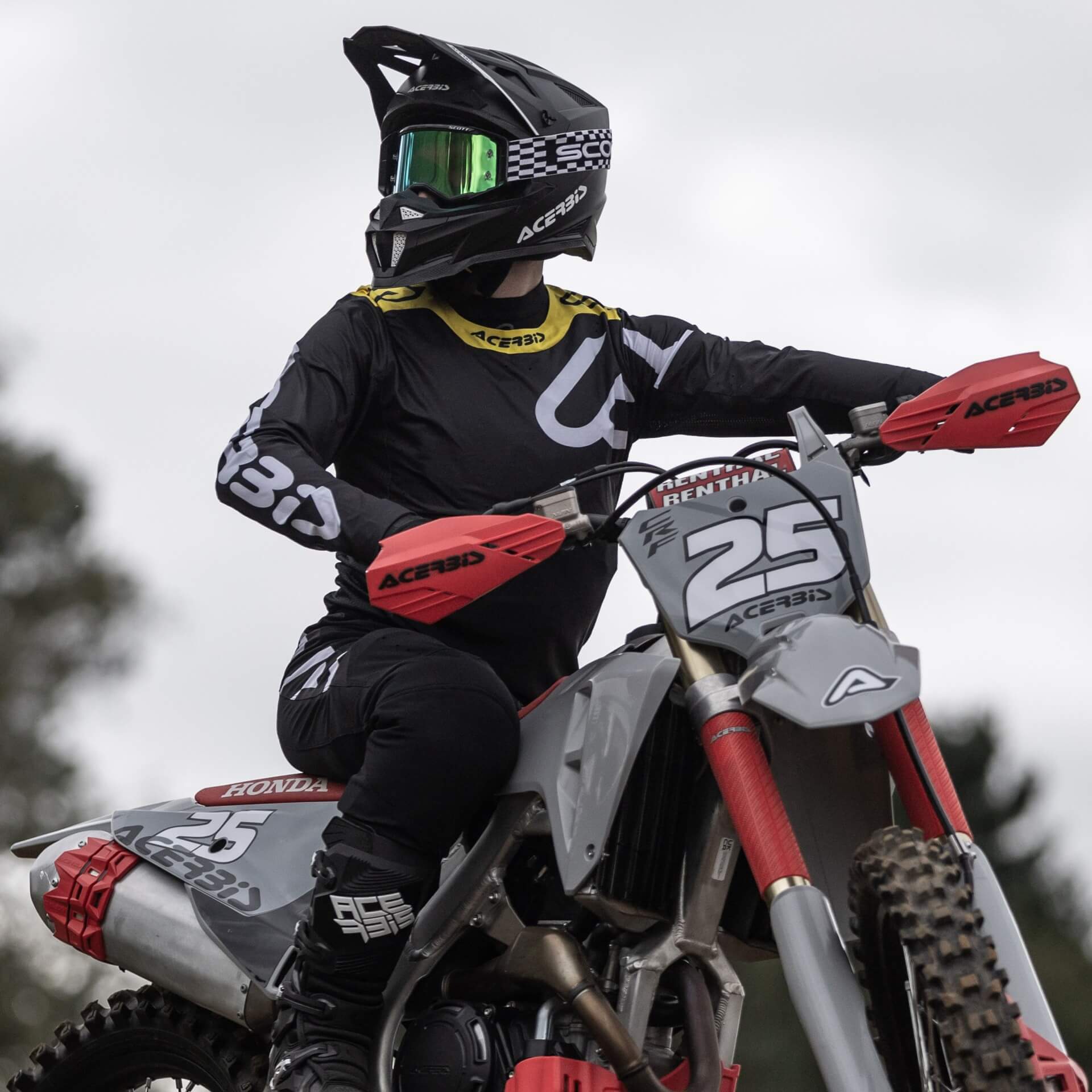 acerbis maillot x flex anaheim noir jaune croos enduro