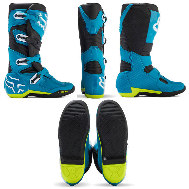 botte cross fox racing comp bleu 2024 motocross mx