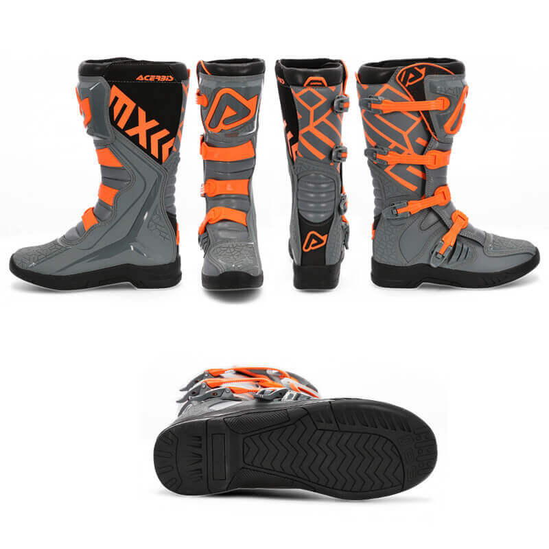 bottes acerbis x team gris orange 2024 cross