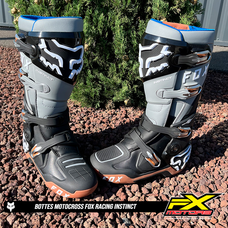 bottes cross fox instinct 2 0 gris 2024 cross mx