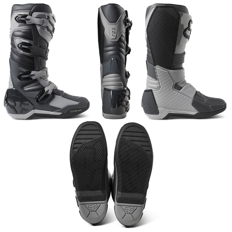 bottes cross fox racing comp 2023 gris motocross mx