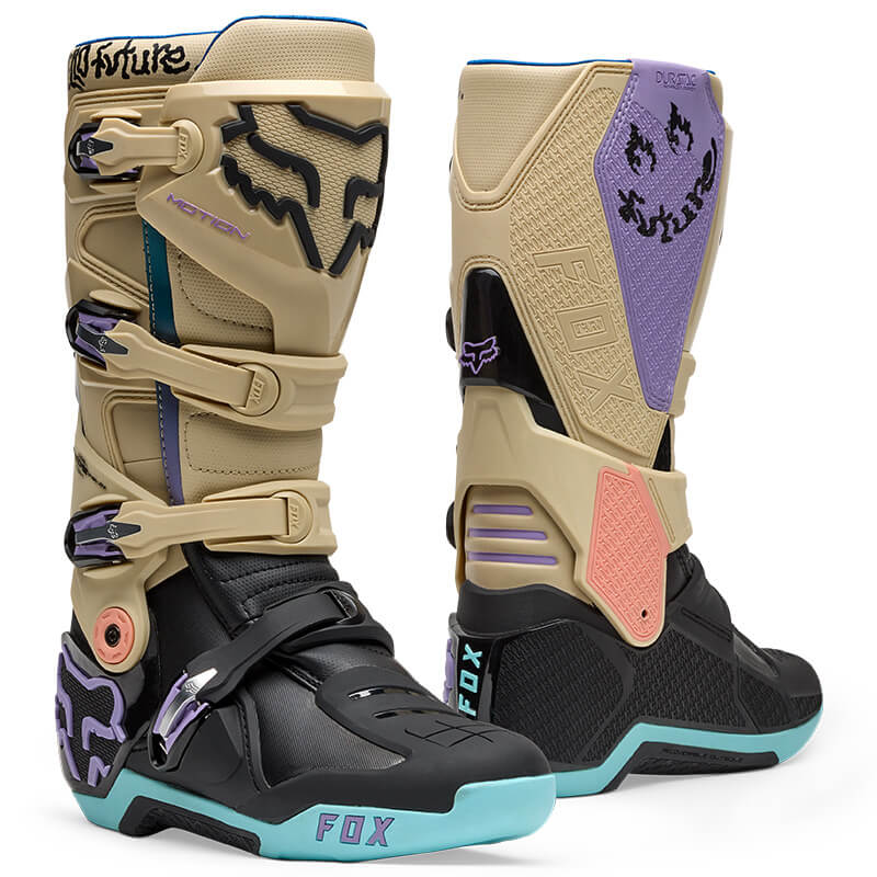 bottes fox racing motion hello future beige 2025