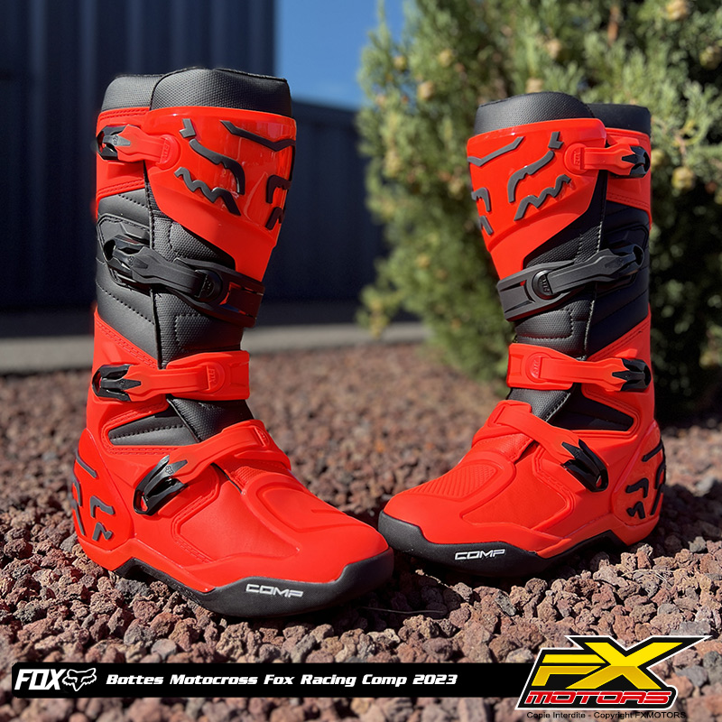 bottes motocross fox racing comp orange 2023 mx