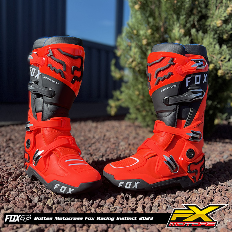 bottes motocross fox racing instinct orange 2023 mx