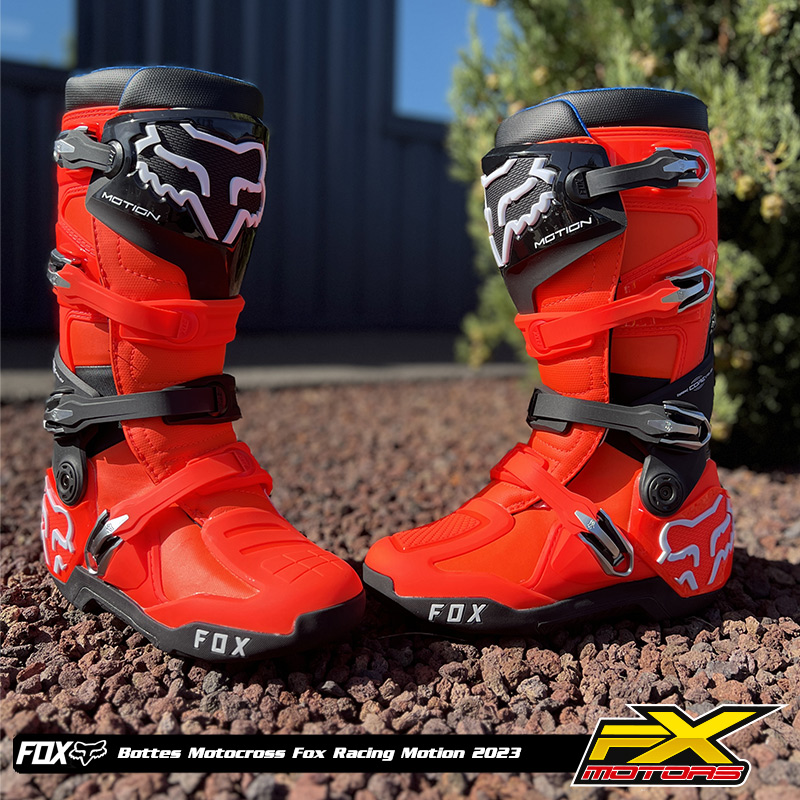 bottes motocross fox racing motion orange 2024 mx