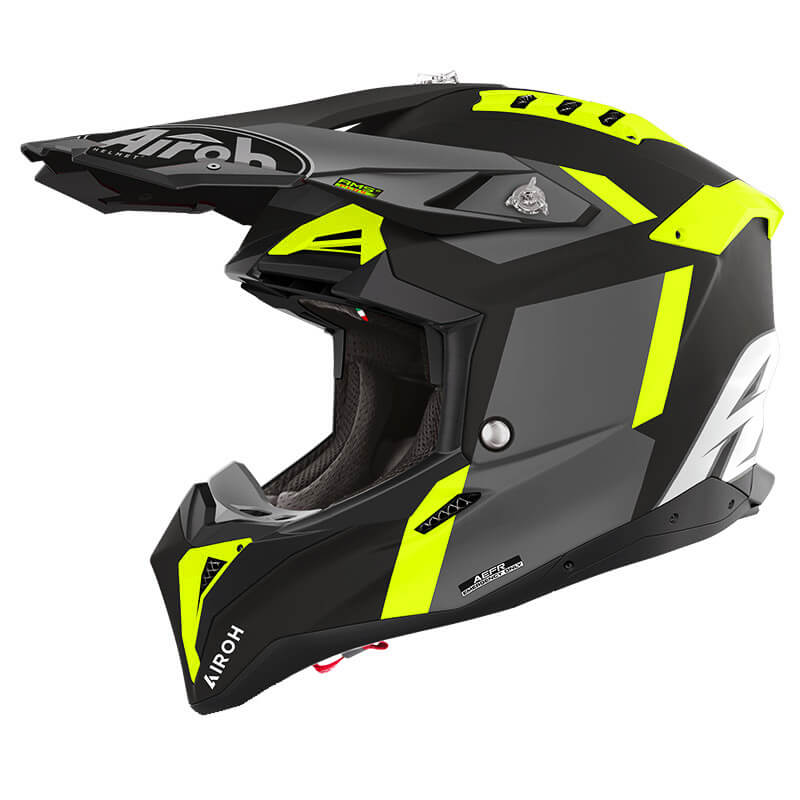 casque airoh aviator 3 glory 2024 jaune fluo