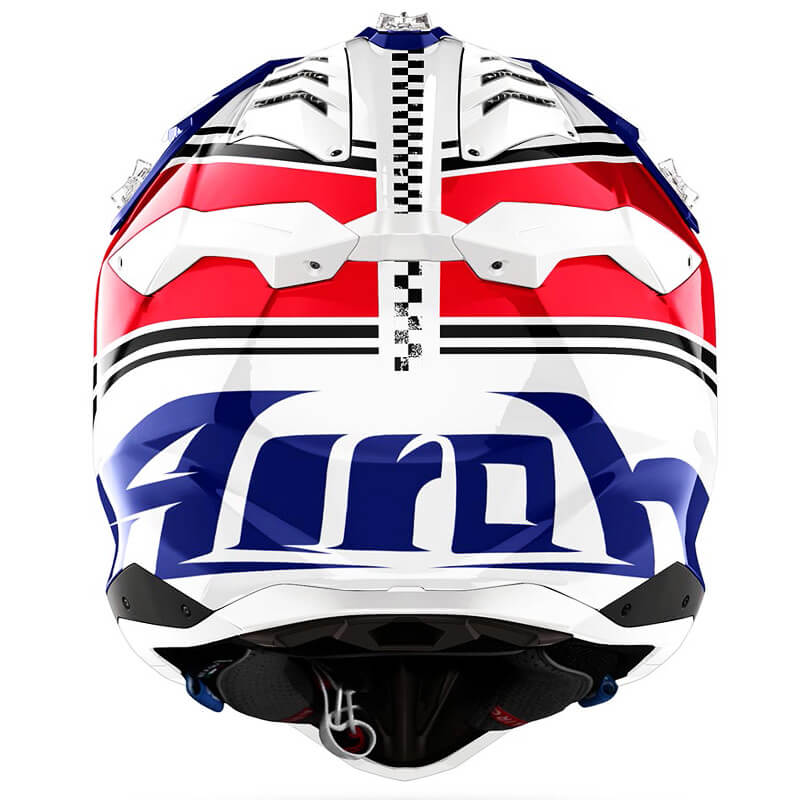 casque airoh aviator 3 hima bleu blanc rouge 2025 motocross