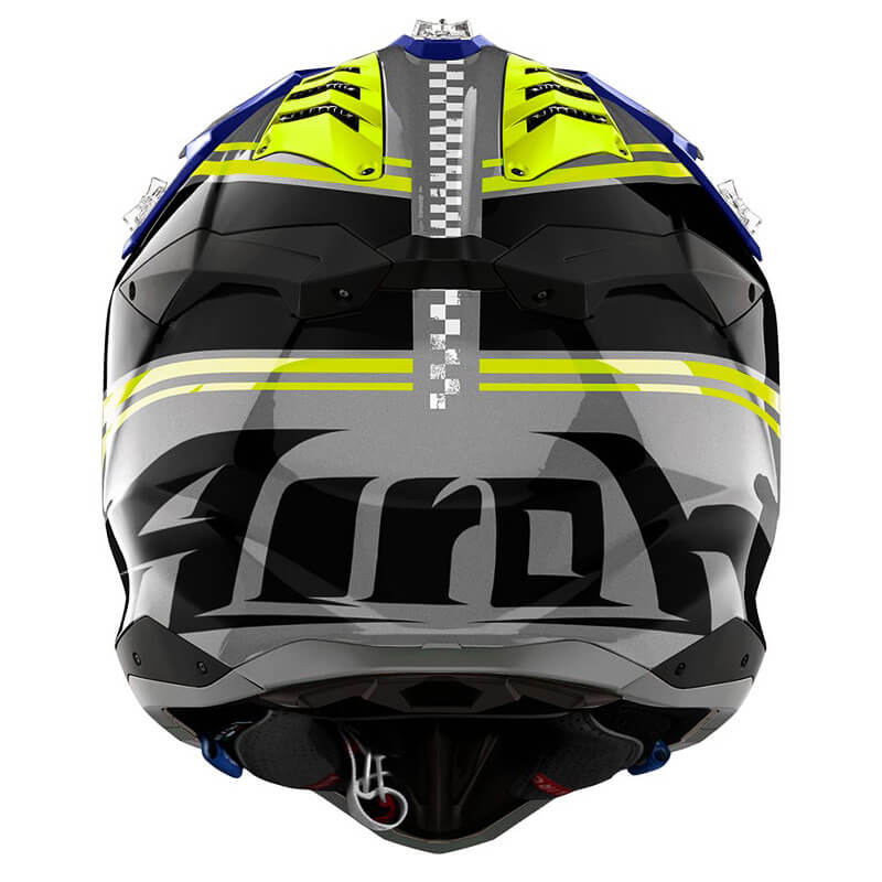 casque airoh aviator 3 hima gris bleu 2025 motocross