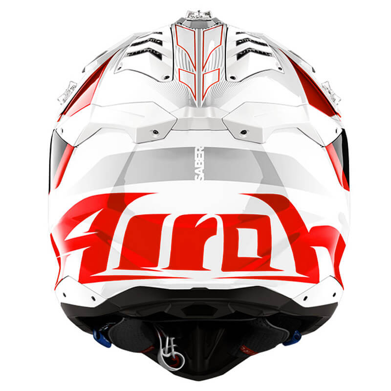 casque airoh aviator 3 saber 2024 banc rouge motocross