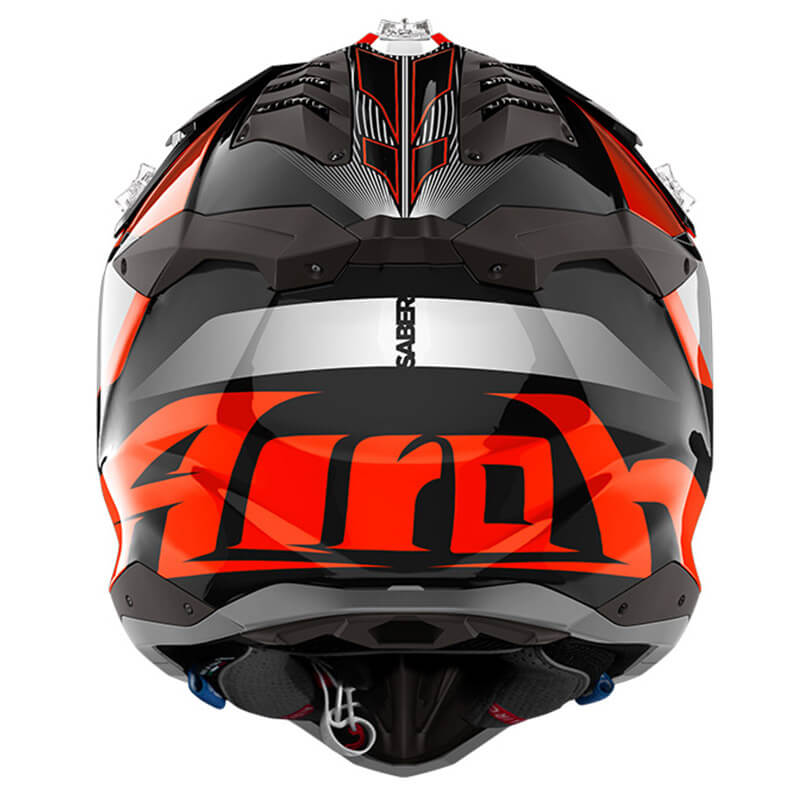 casque airoh aviator 3 saber 2024 gris orange motocross