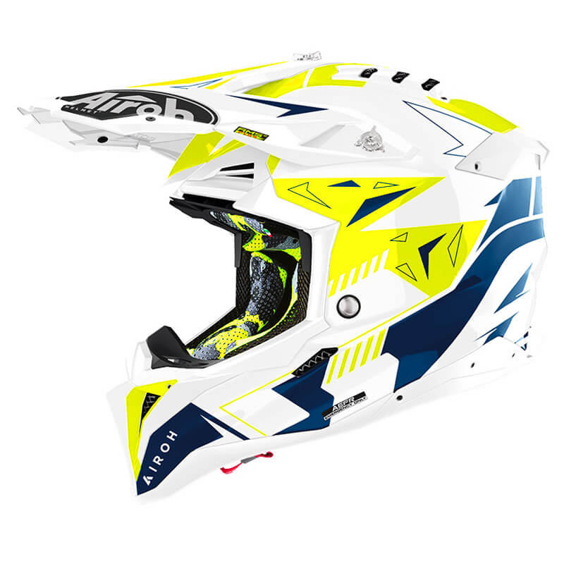 casque airoh aviator 3 spin 2024 jaune fluo