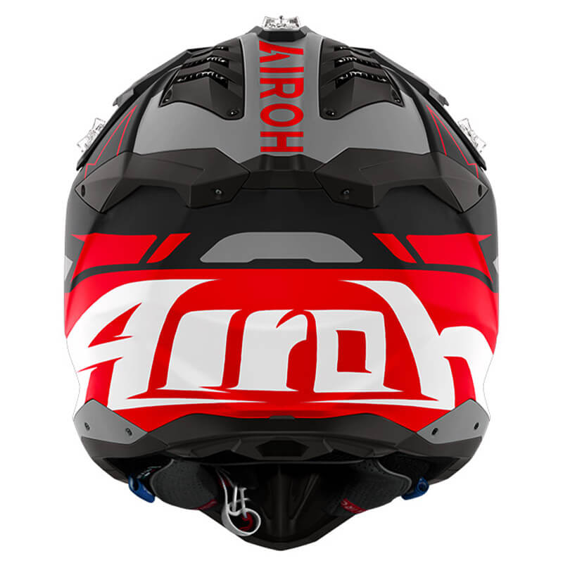 casque airoh aviator 3 spin 2024 noir rouge motocross