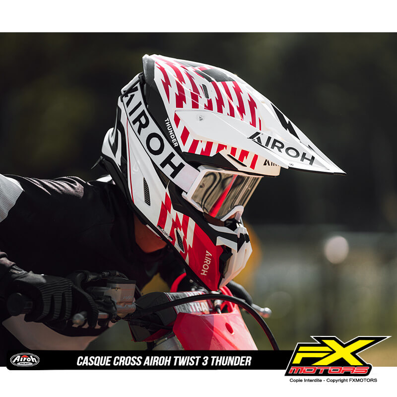 casque airoh twist 3 thunder rouge cross