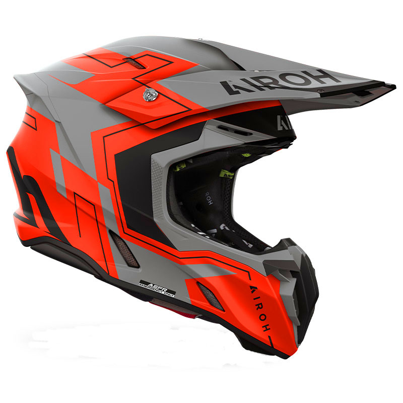 casque airoh twist dizzy orange fluo 2025 cross