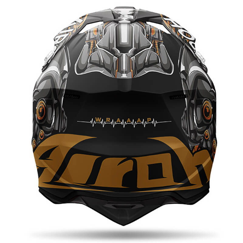 casque airoh wraaap cyborg noir 2025 cross