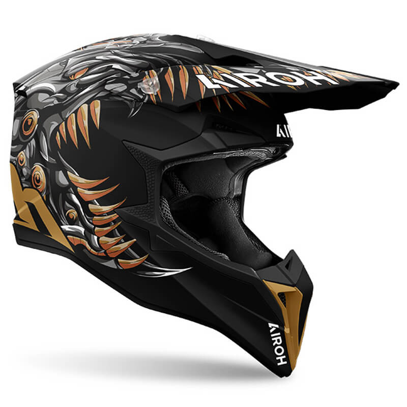 casque airoh wraaap cyborg noir 2025 enduro