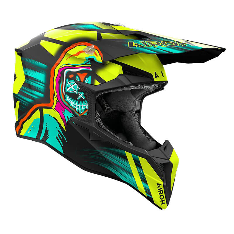 casque airoh wraap cyber jaune fluo 2025