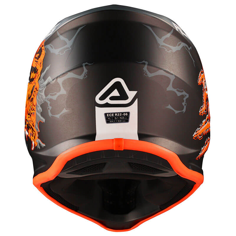 casque enfant acerbis profile dino orange 2025 aeration