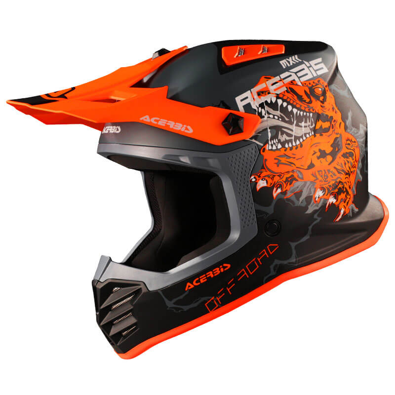 casque enfant acerbis profile dino orange 2025 cross