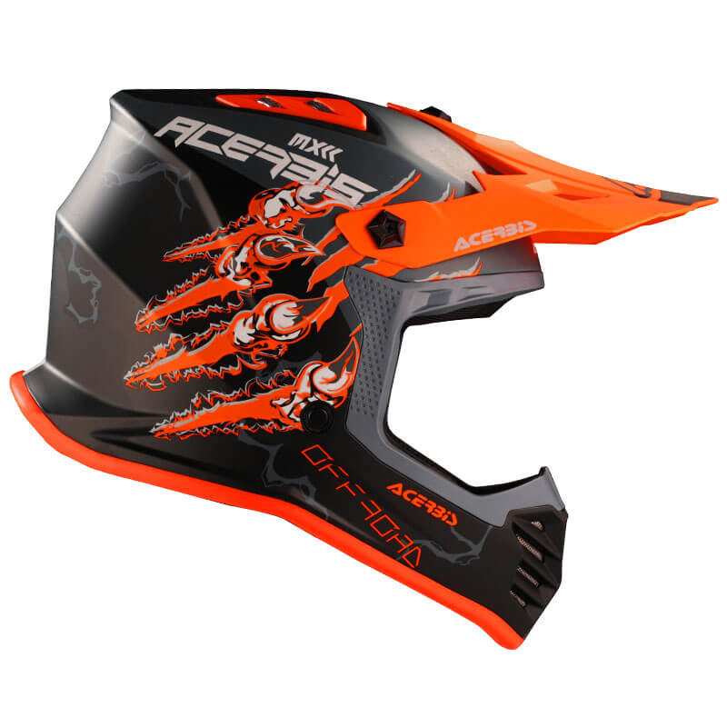 casque enfant acerbis profile dino orange 2025 mx