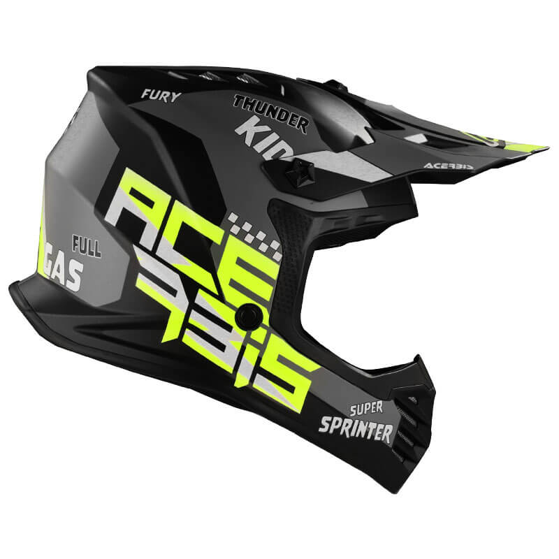 casque enfant acerbis profile jaune fluo 2025 cross