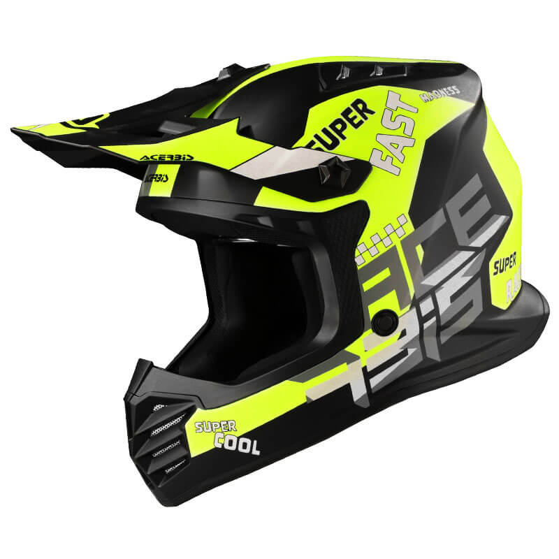 casque enfant acerbis profile jaune fluo 2025 enduro