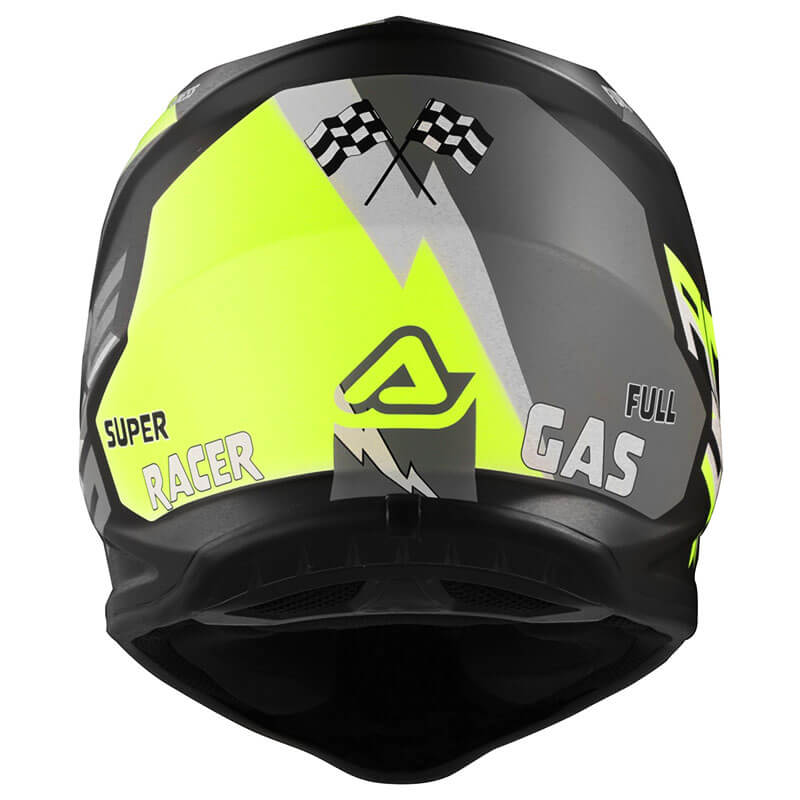 casque enfant acerbis profile jaune fluo 2025 motocross