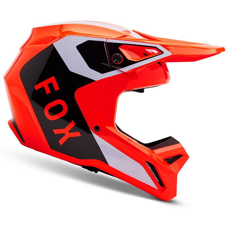 casque enfant fox racing v1 lean orange fluo 2025