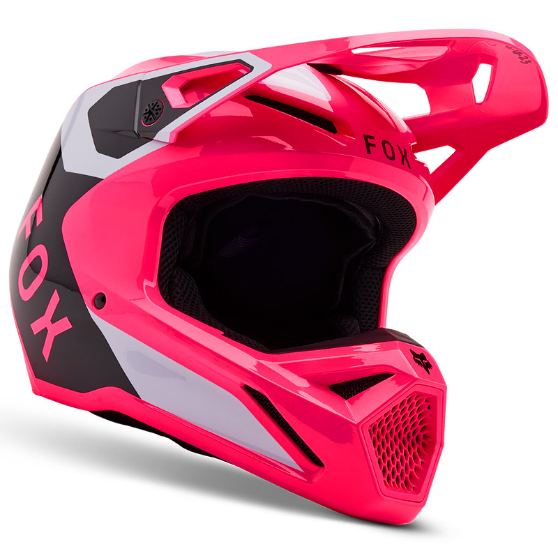 casque enfant fox racing v1 lean rose 2025 cross