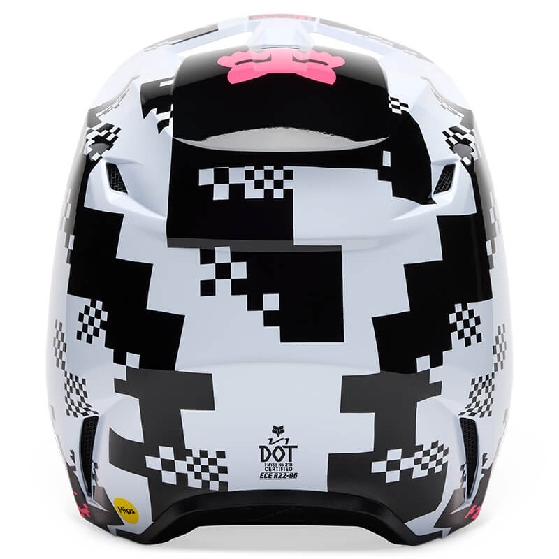 casque fox racing v1 digi noir rose 2025 tt