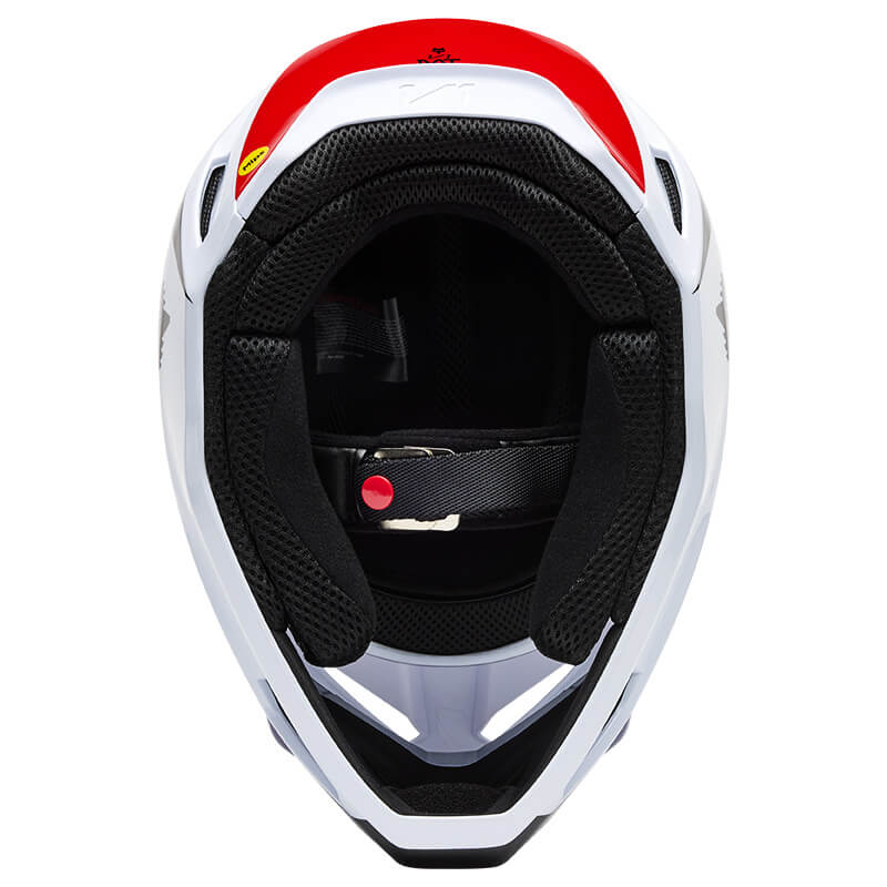 casque fox racing v1 flow blanc 2025 cross