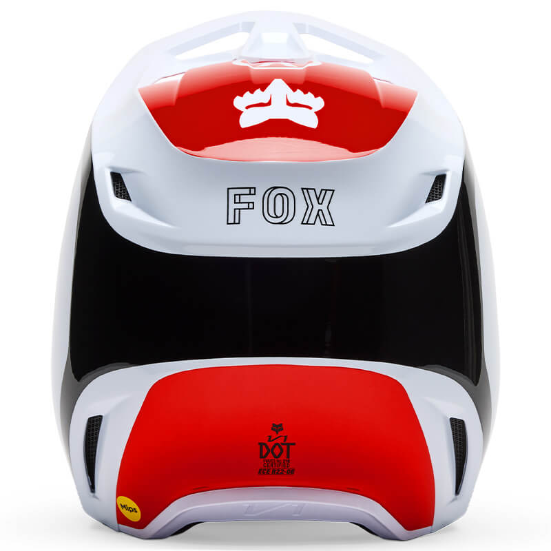 casque fox racing v1 flow blanc 2025 mips