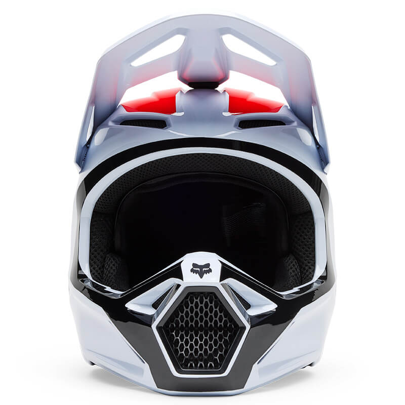 casque fox racing v1 flow blanc 2025 motocros